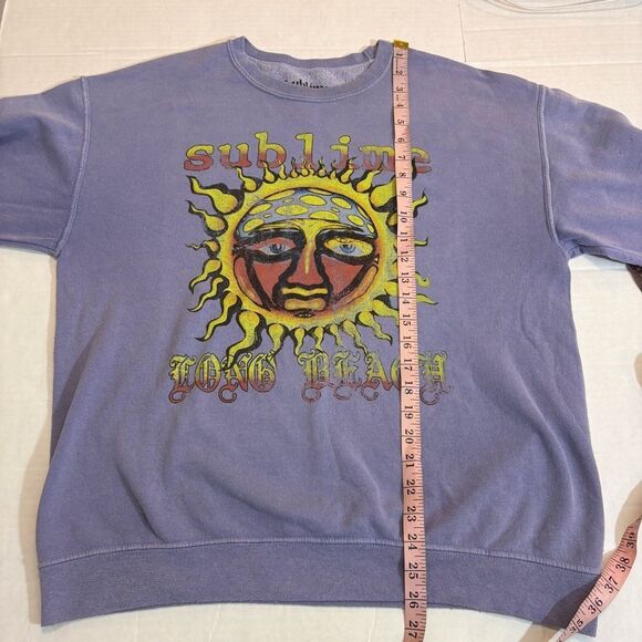 Sublime Long Beach 2021 Tour Crewneck Pullover Purple Medium Sweatshirt - Picture 12 of 12